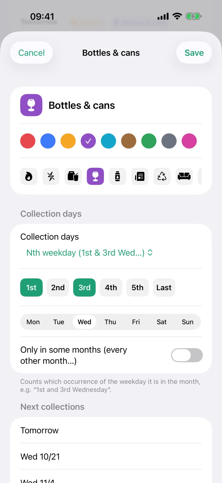 Schedule editor